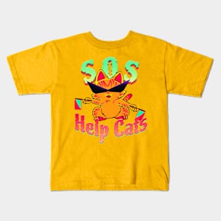 Help Cats Sos Kids T-Shirt